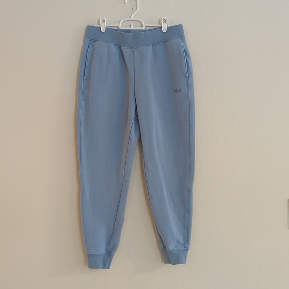 Fila Sweatpants Joggers Pull On Light Blue Sweat Pants - Size M